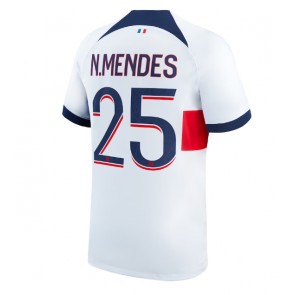 Paris Saint-Germain Nuno Mendes #25 Venkovní Dres 2023-24 Krátký Rukáv